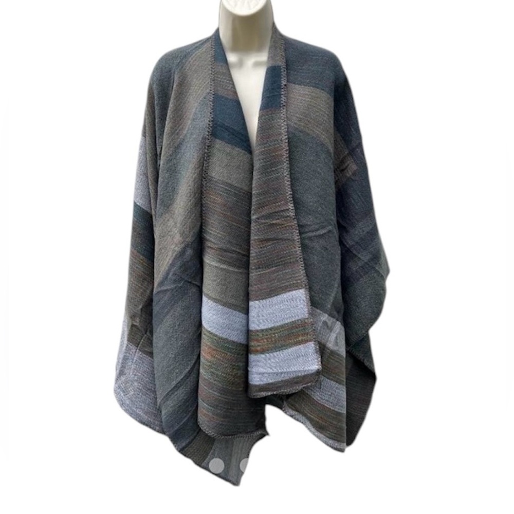 NWT Kollie Moore Boho Colorblock Shawl Wrap